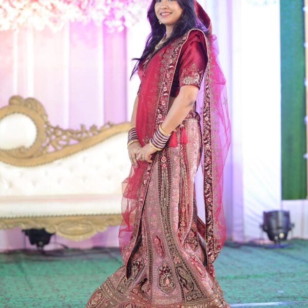 Majestic Maroon Heritage Lehenga