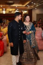Regal Blue Enigma Lehenga On Rent
