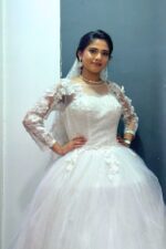 Ethereal White Pearl Bridal Gown