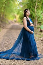Midnight Blue Maternity Gown