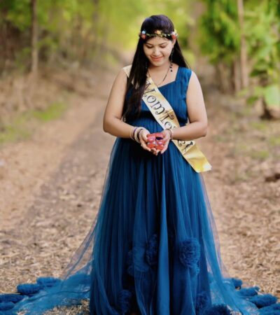 Midnight Blue Maternity Gown