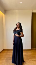 Midnight Elegance Black Party Wear Gown
