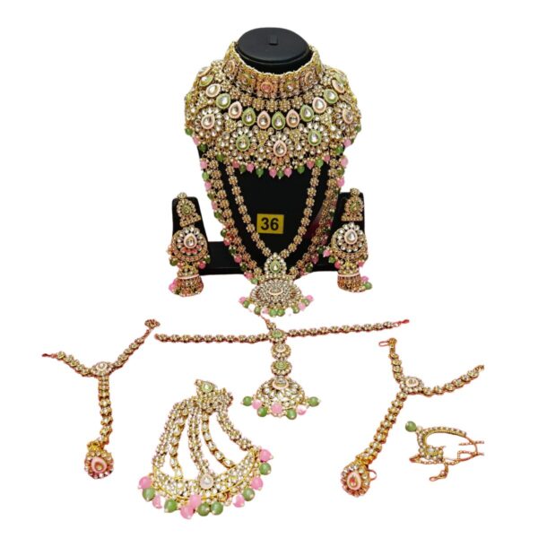 Royal Kundan & Pastel Beads Bridal Jewelry Set