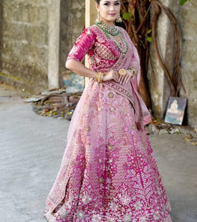 Royal Rose Gold Bridal Lehenga